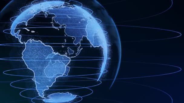 Обертається цифровий блакитний глобус Землі з копіювальним простором
 - Кадри, відео