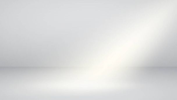 Beyaz boş stüdyo arkaplanı bir ışık demeti ile - Vektör, Görsel
