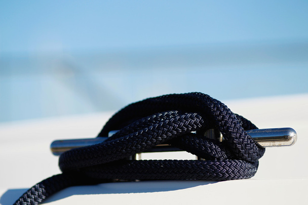 Black rope knot - Foto, Bild