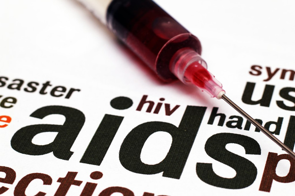 AIDS και σύριγγα έννοια - Φωτογραφία, εικόνα