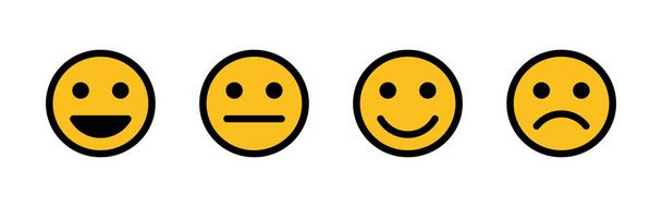 Lächelnde Symbole gesetzt. Smile-Vektor-Symbol. Emoticon Icon Vektor. Emojis - Vektor, Bild