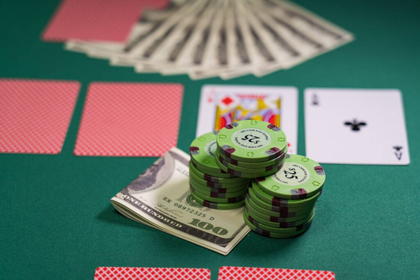 Poker game at the Casino - Fotoğraf, Görsel