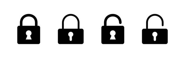 Lock icons set. Encryption icon. Security symbol. Secure. Privat - Vector, Image