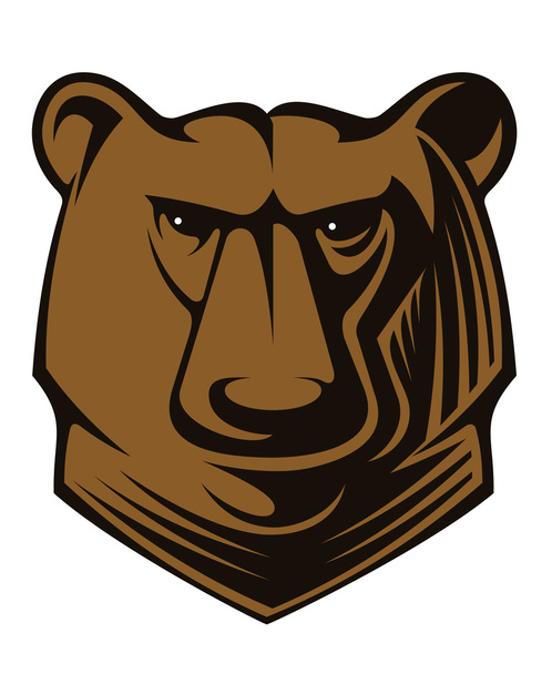 Grande tête d'ours brun
 - Vecteur, image