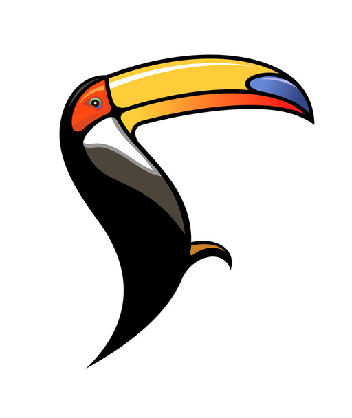 bonito colorido cartoon tucano
 - Vetor, Imagem