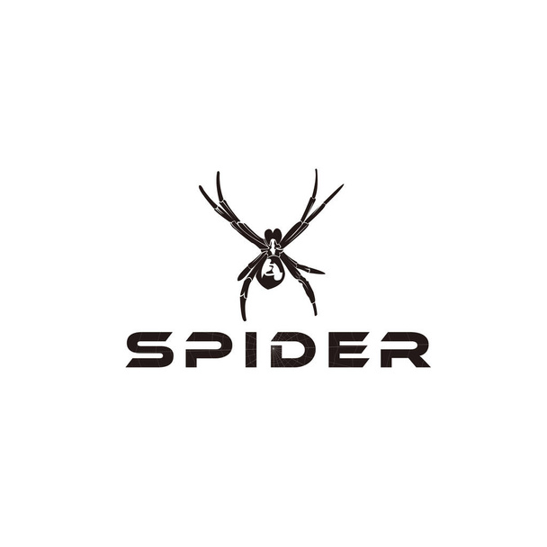 Spider Man Insetto simbolo artropode logo design silhouette - Vettoriali, immagini