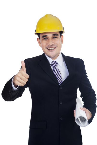 Businessman with thumb up - Foto, imagen