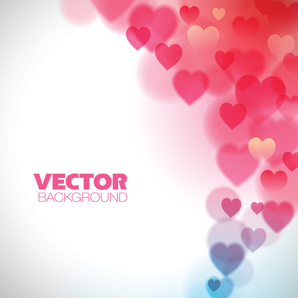 Vector illustration of two brightly glowing hearts - Vector, Imagen