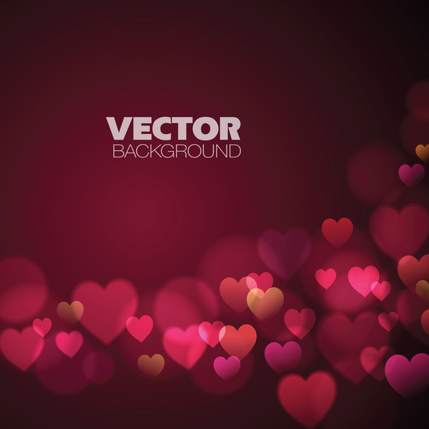 Abstract Background with pink hearts - Vector, imagen