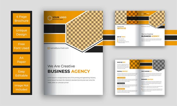 Creative business bi-Fold brochure template - Vector, Image