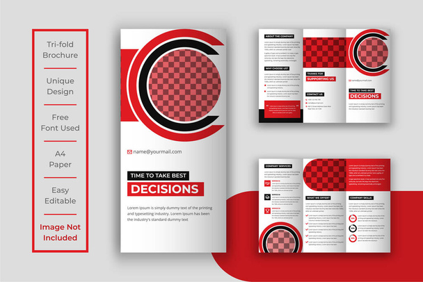 бізнес трьох частин брошури дизайну
 - Вектор, зображення