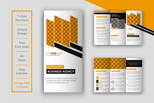 Bedrijven een moderne drievoudige brochure - Vector, afbeelding