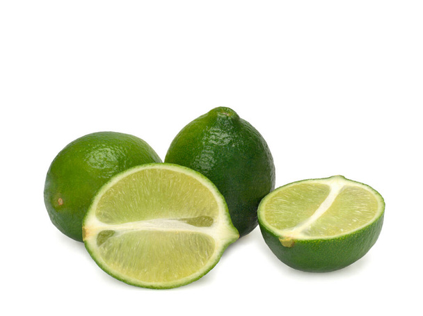 Lime. Fresh fruits isolated on white background. - Photo, Image