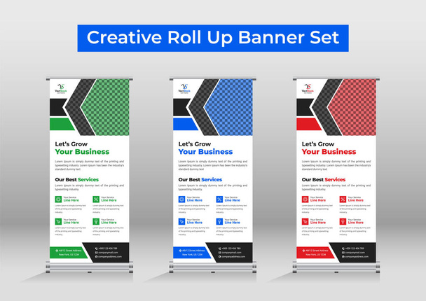 Business roll up banner template - Vector, Image