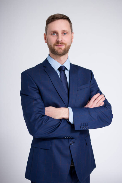 portrait of young handsome businessman over white background - Fotografie, Obrázek