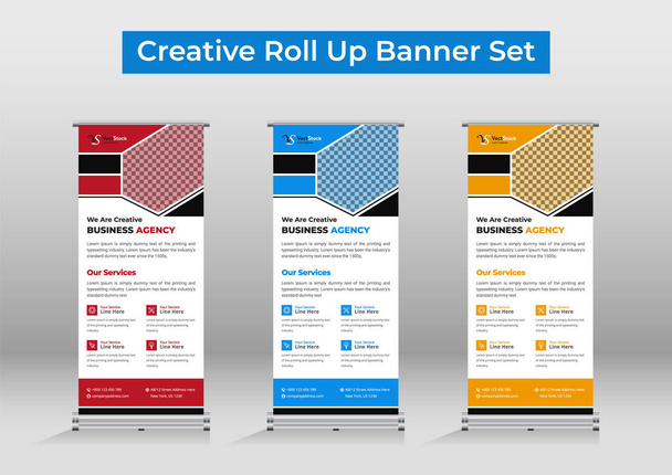 Business Roll Up Banner Template - Vector, Image