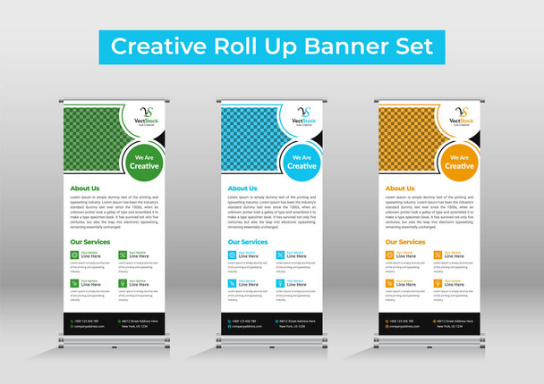 Business Roll Up Banner Design - ベクター画像