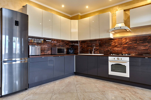 kitchen with appliances and a beautiful interior - Photo, Image