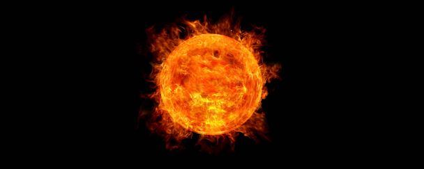 абстрактная фоновая иллюстрация, солнечный огонь  - Фото, изображение