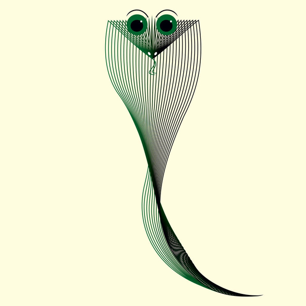Silhouette vectorielle du cobra des rayures. Convient pour logo - Vecteur, image