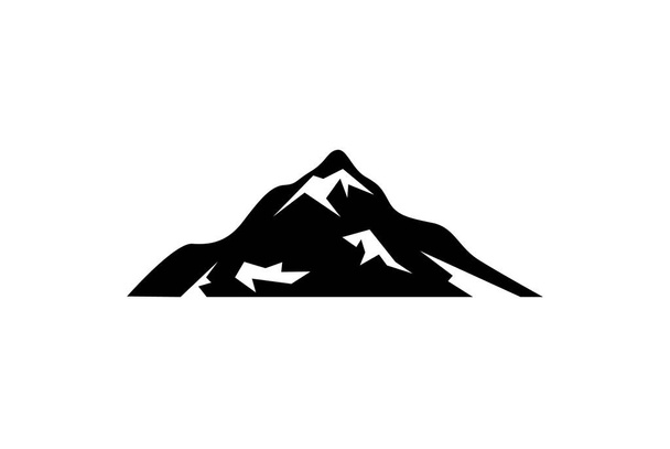 Silhouettes of mountains on a white background. - Vector, Image