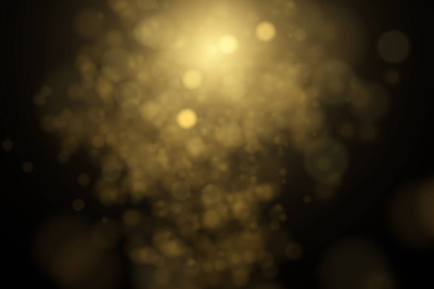 Oro bokeh fondo festivo abstracto. Luz de Navidad de oro brillo brillante decoración mágica de vacaciones
. - Vector, imagen