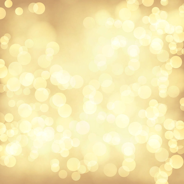 Altın sarısı, soyut şenlik arkaplanı. Altın Noel ışığı parıldıyor Parlak tatil sihirli süsleme. - Vektör, Görsel