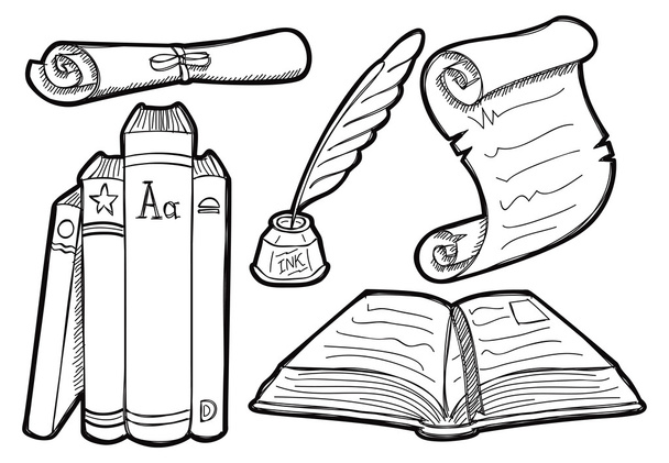 Винтажный свиток и пергамент
 - Вектор,изображение