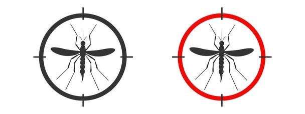 Κουνούπια stop sign vector illustration, εικόνα σε λευκό φόντο - Διάνυσμα, εικόνα