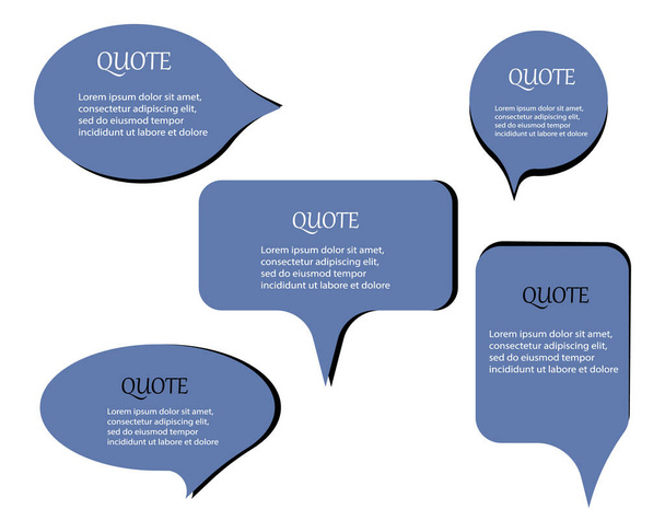 Quotes frames. Quote remark, mention quotations frame and callout text template. Talk remark quotation frames, citation memo or dialog box bubble. Isolated vector symbols set - Vector, Image
