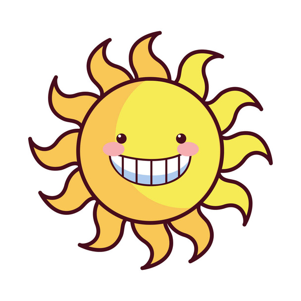 zon gelukkig op vakantie zomer - Vector, afbeelding