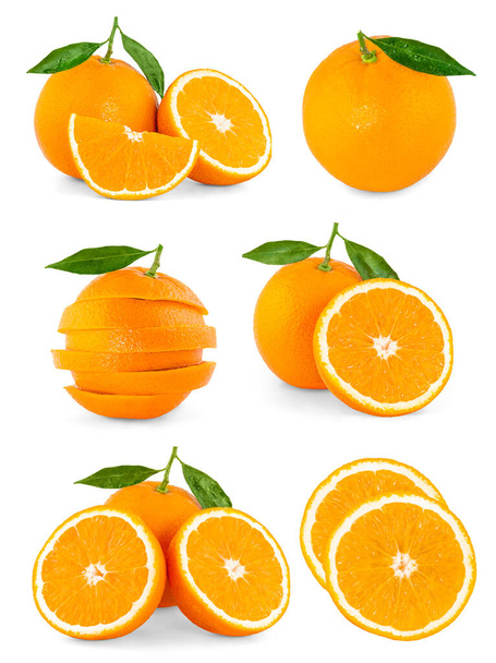 orange fruit isolated on white background - Foto, imagen