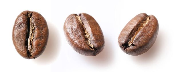 colección de granos de café aislados sobre fondo blanco
 - Foto, imagen