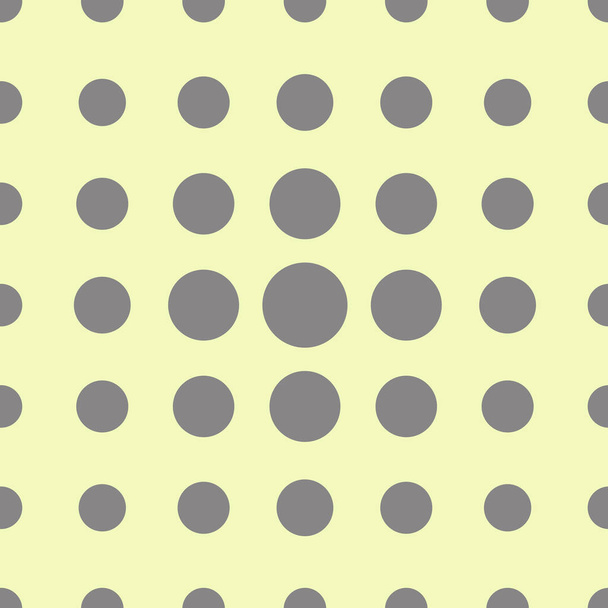 Nahtlose Textur. Farbige Kreise auf gelbem Hintergrund - Vektor, Bild