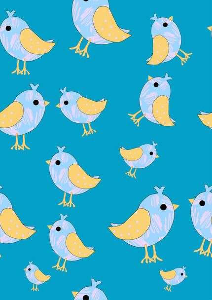 Variegated bird on a color background vector background  - Vektor, Bild