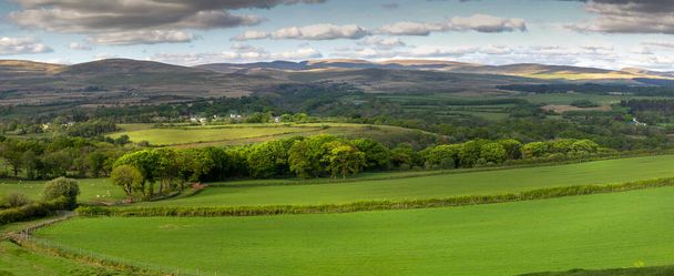 A panoramic landscape of the Brecon Beacons National Park, Powys, South Wales, UK, popular with walkers and cavers. - Photo, Image