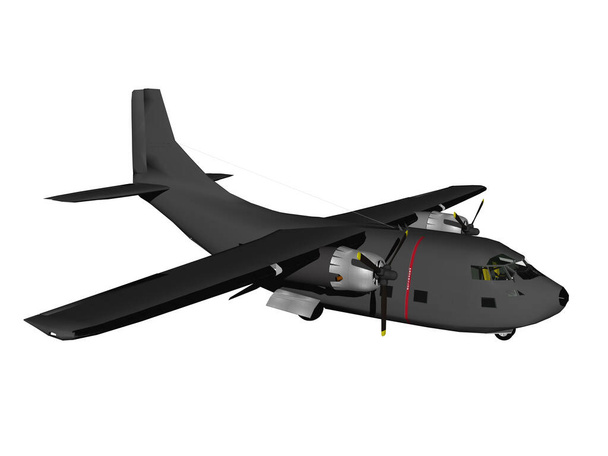 heavy military transport airplane with propellers - Photo, Image