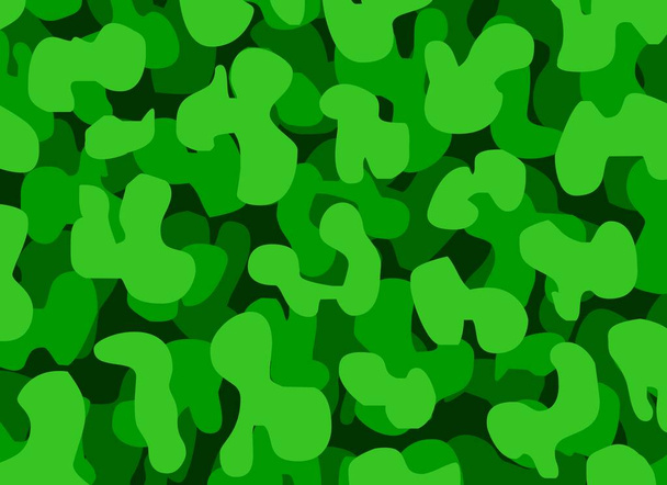 Camouflage fond vert uniforme textile. dessin animé motif sans couture. Vecteur. - Photo, image
