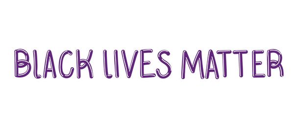 Black lives matter lettering vector design - Vector, Image