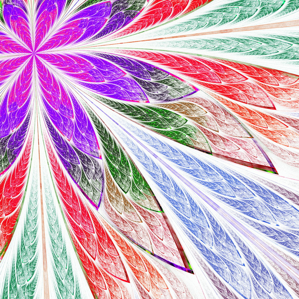 Multicolor mooie fractale bloem. computer gegenereerde graphics - Foto, afbeelding