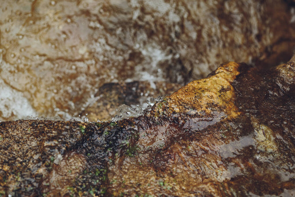 Beautiful waterfall close-up. Stones nature - Fotó, kép