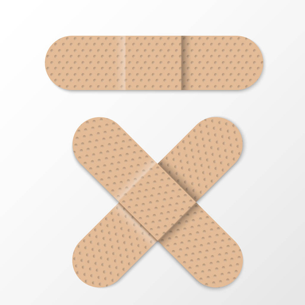 Realistic aids bandages, vector illustration - Vector, Image