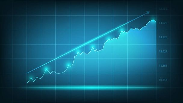 ビジネスや金融の概念のための株式市場グラフ取引チャート,ベクトルイラスト - ベクター画像