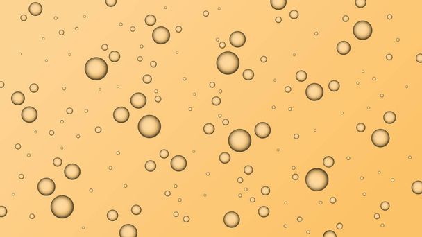 Buborék sárga háttér, elvont háttér, vektor illusztráció - Vektor, kép