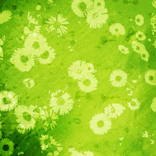 Grunge background with daisies - Foto, afbeelding