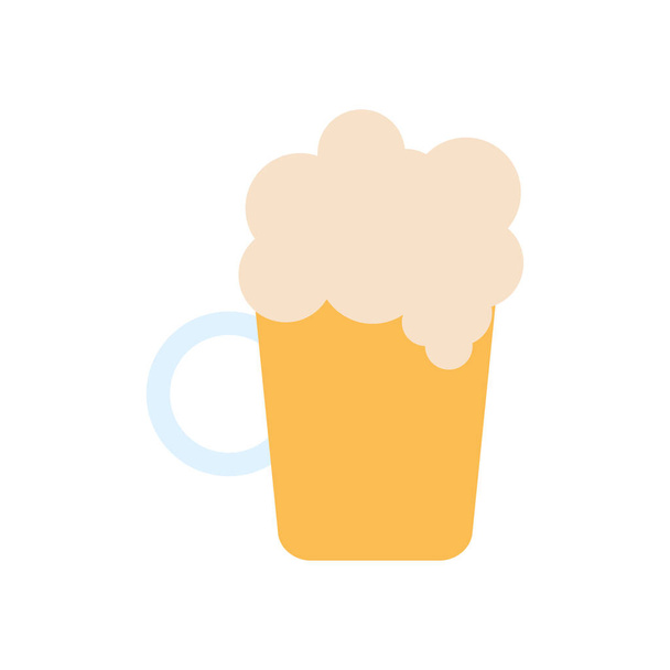 beer stein glass icon, flat style - Vector, Image