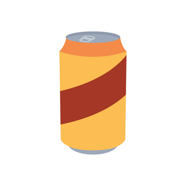 icono de lata de cerveza, estilo plano - Vector, imagen