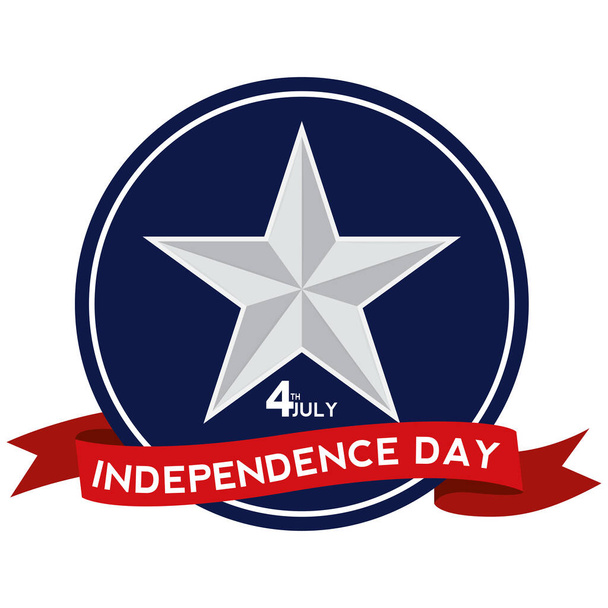 Button of independence day - Вектор,изображение