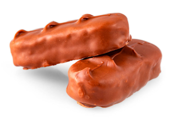 Шоколадки изолированы на белом фоне
 - Фото, изображение