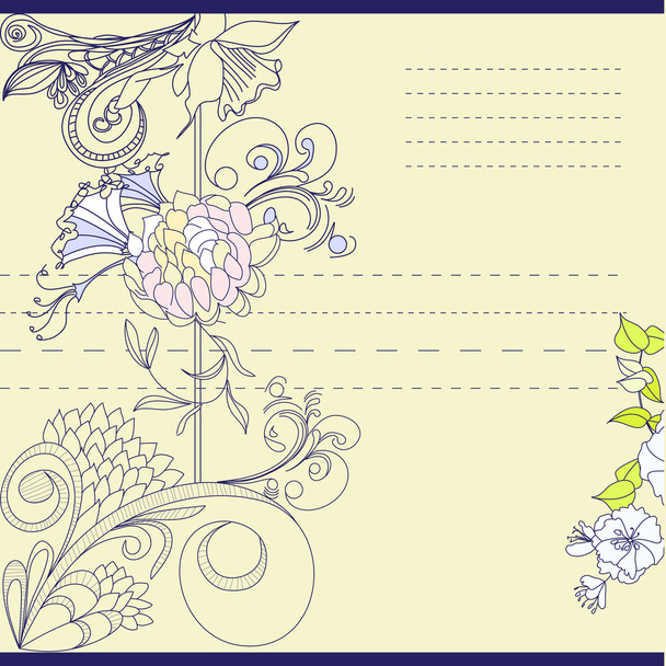 Template for note paper - Vector, afbeelding